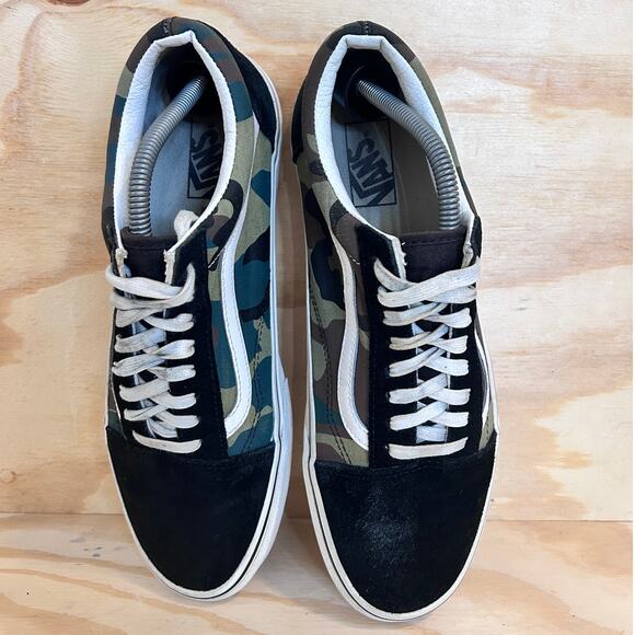 Vans Off The Wall - Old Skool Woodland Camo - Sneakers - Black/Green - Men's -11 - Picture 7 of 9